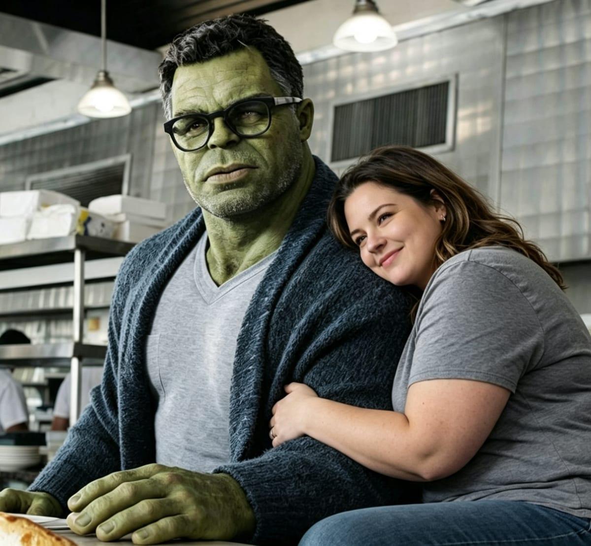 Giant Green Monster Stretches Tiny Slut
