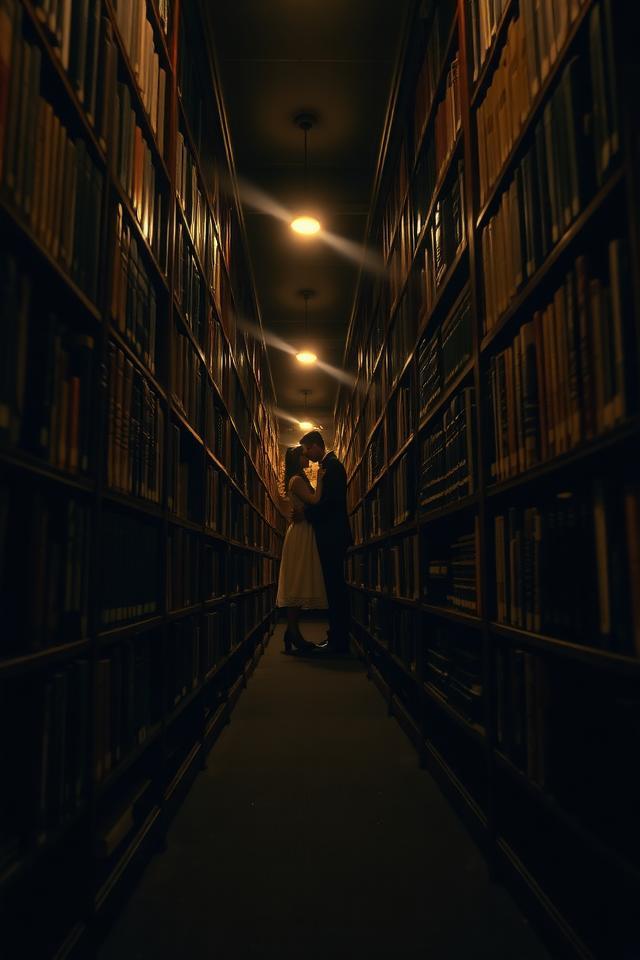 Passion Unleashed in the Library's Shadows