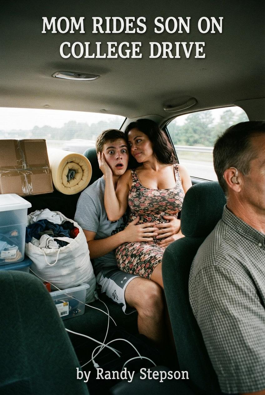 Mom Rides Son on College Drive