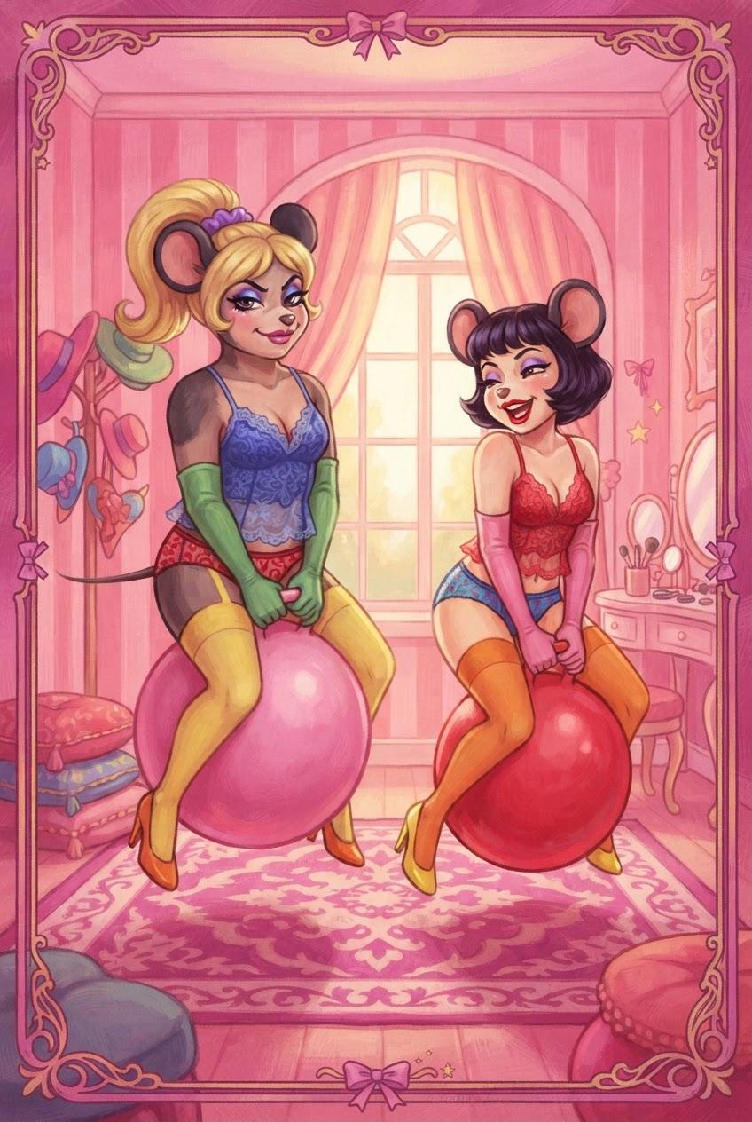 Mouse and Minnie Ride in Denial