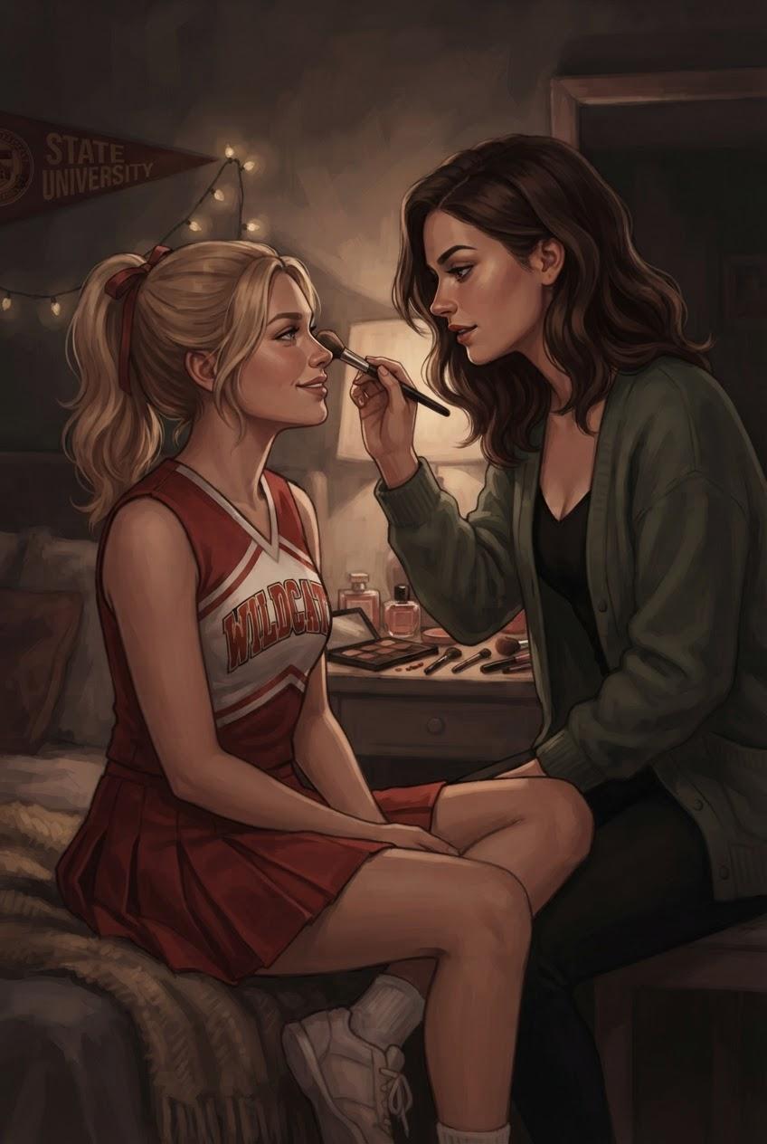 Sasha: Cheerleader Dresses Friend for Party
