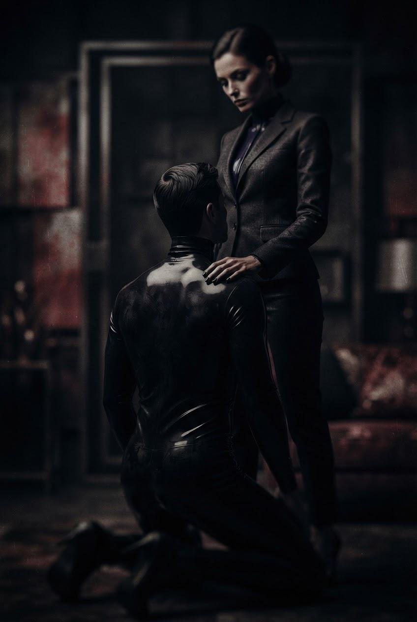Wife Trains Husband Into Her Latex Slave