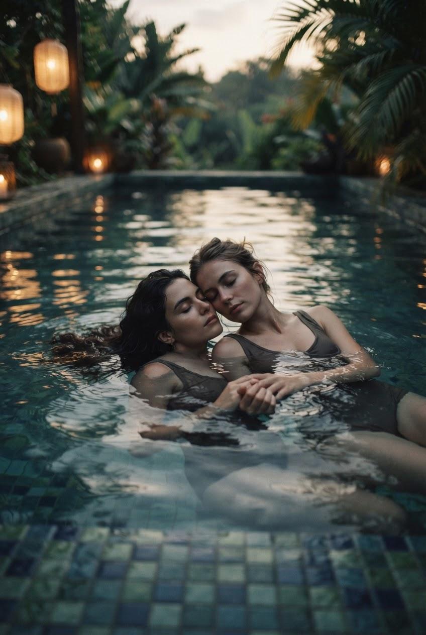 Sister Caught Staring by the Pool