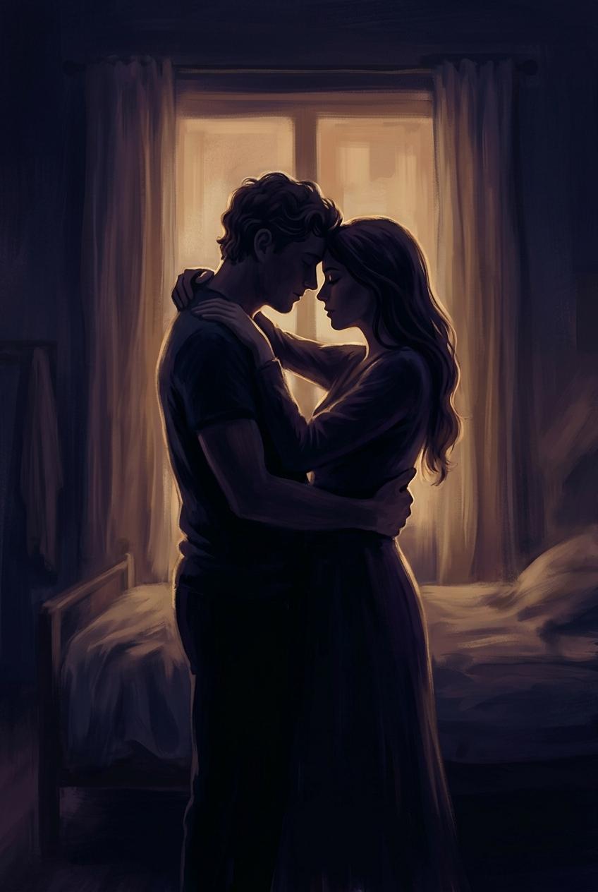 Husband's slow hands find my body
