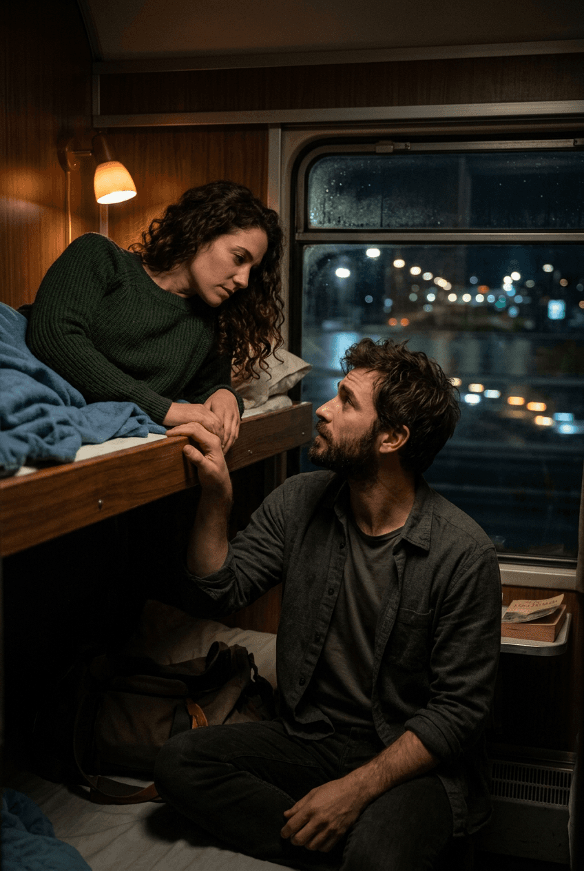 Best friends on a train find new feelings for