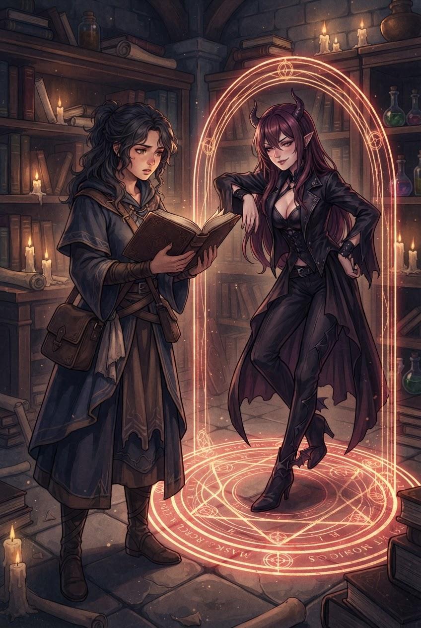 Witch Summons Succubus for Submission