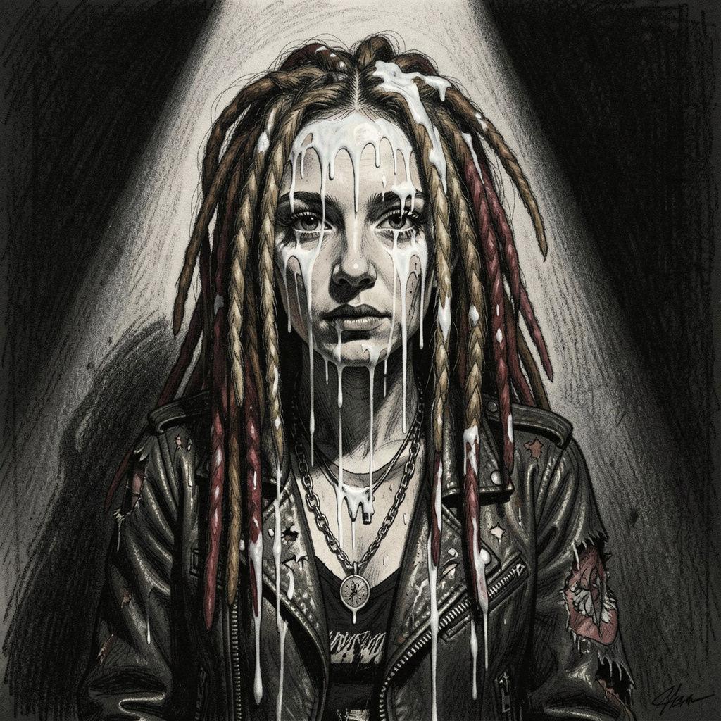 Nate’s Cum Art: Gutter Punk Slut