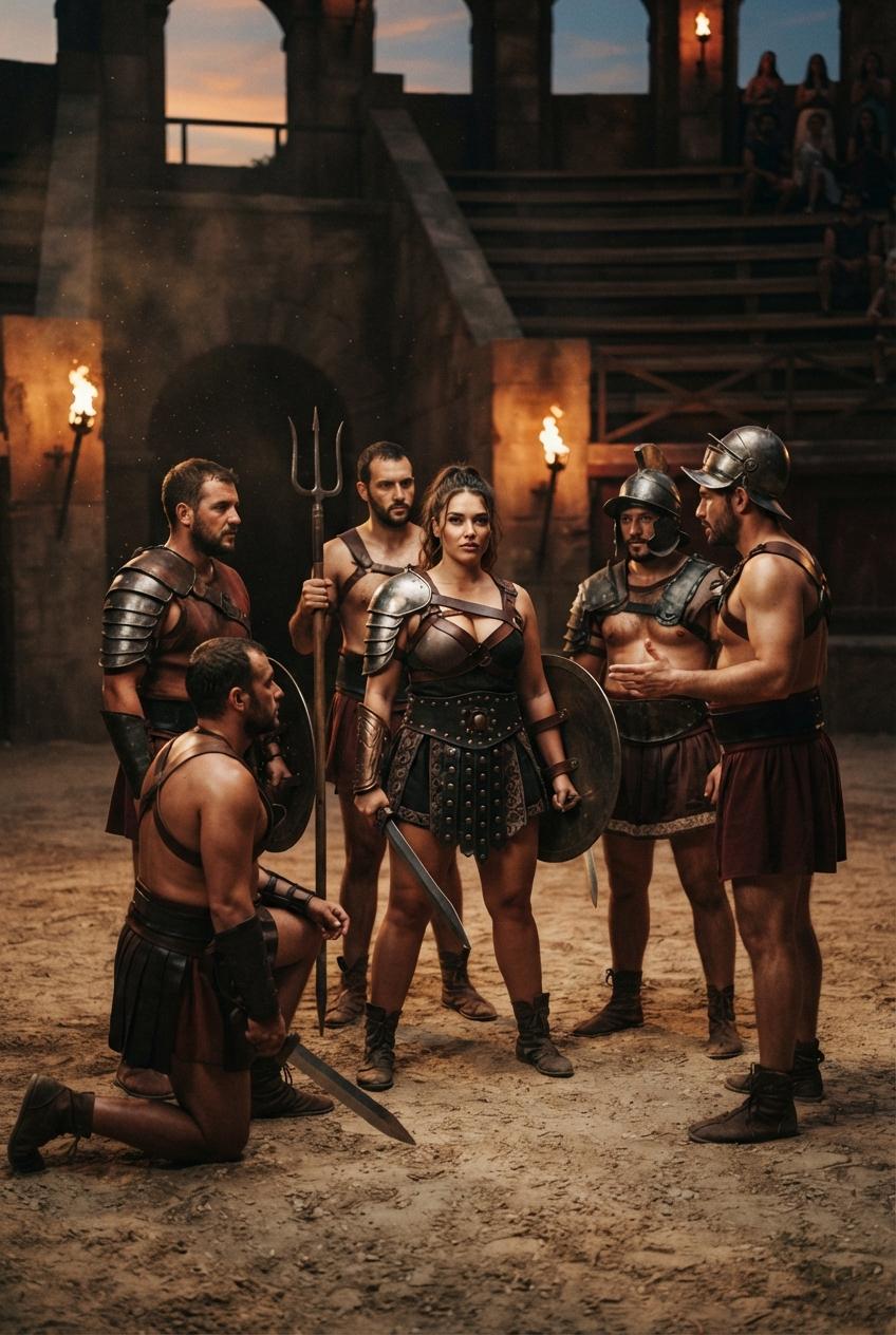 Gladiatrix Virgin Gangbang