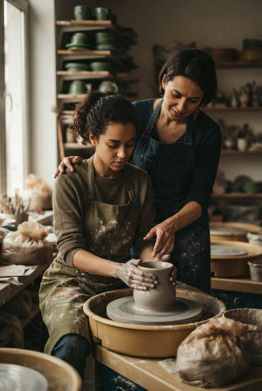 Shy Student Seduced by Pottery Instructor's Clay