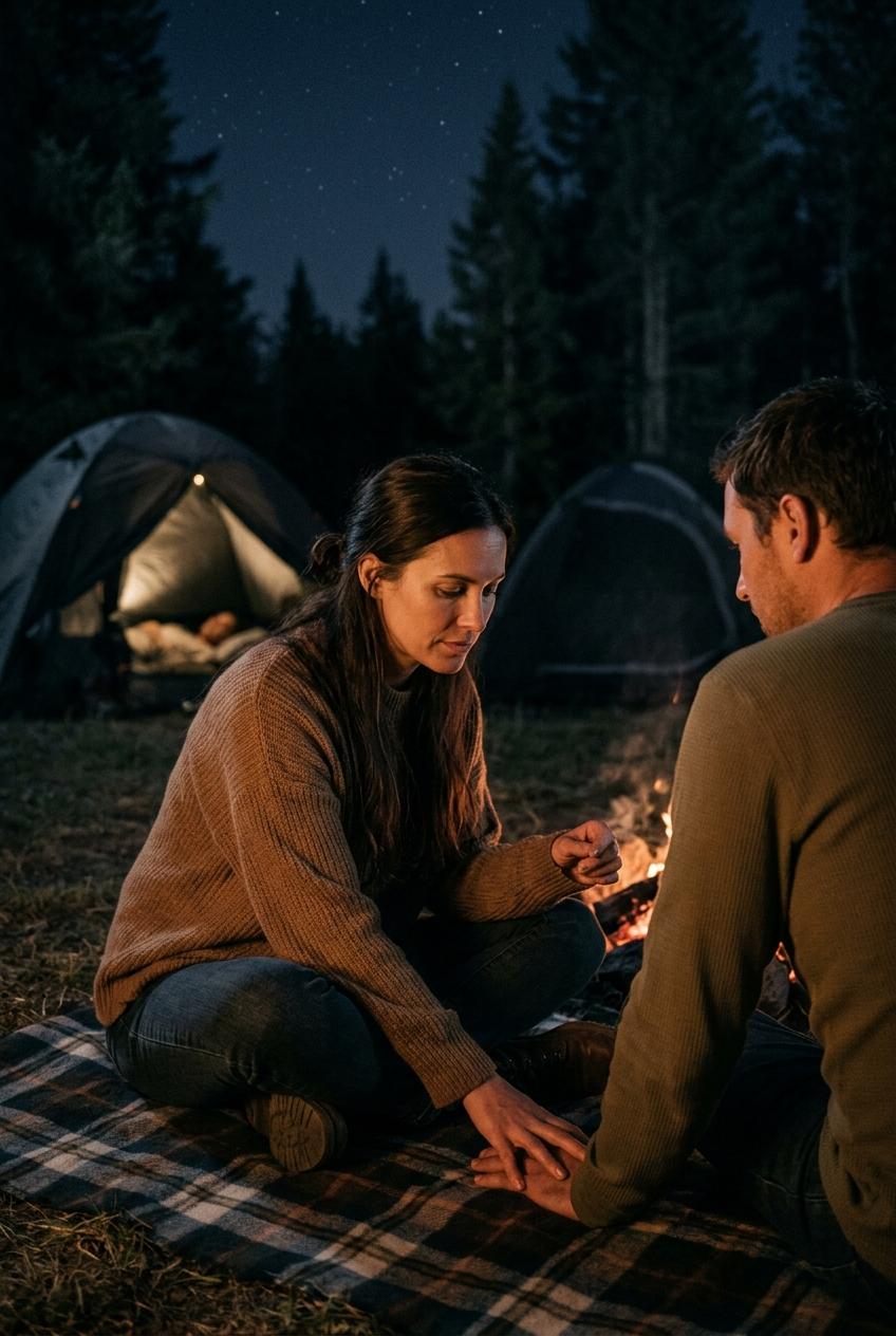 Wife's camp dare with husband's friend