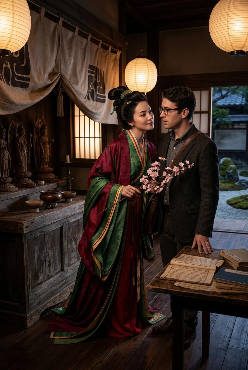 Goddess Seduces Japanologist at Temple