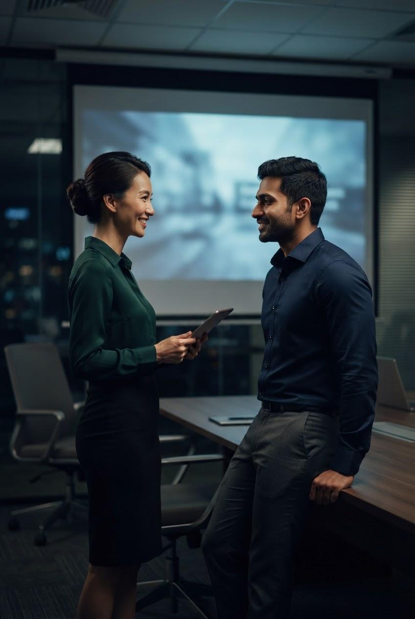 Coworker tempts married liaison