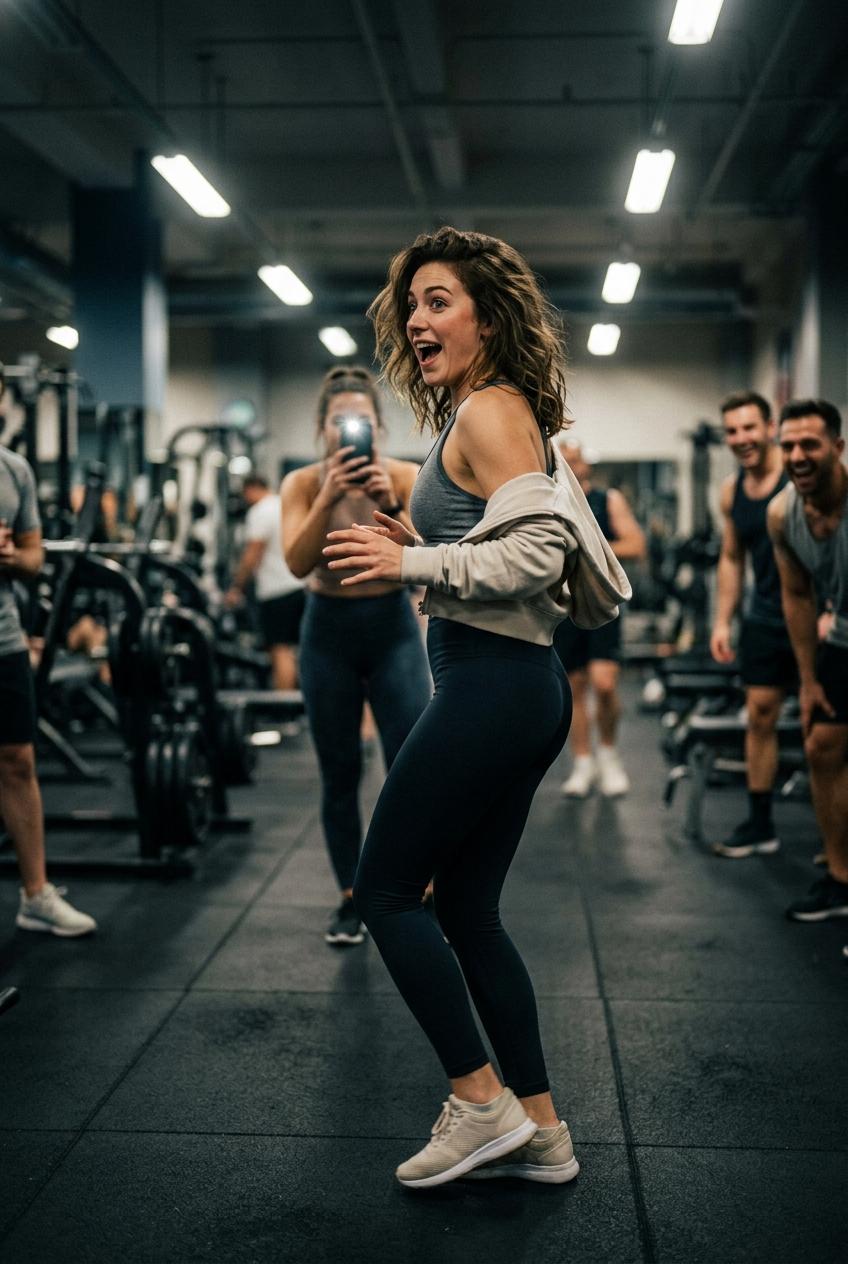 Sharking in the Gym: Public Turnabout & Fuck