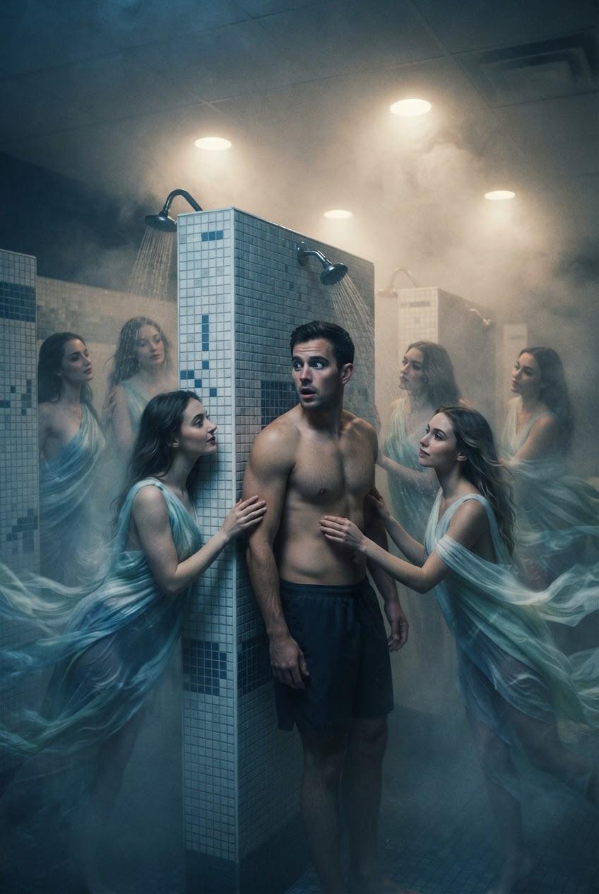 Lone Man Seduced by Five Nymphs