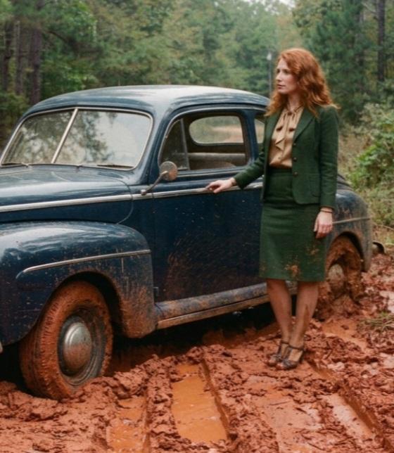 Stuck in Mud, She Rides Him