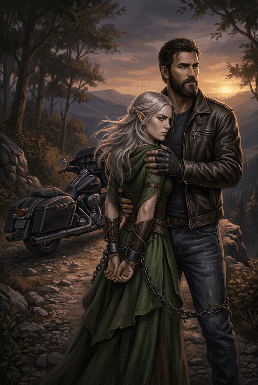 Biker claimed by bound elf bride