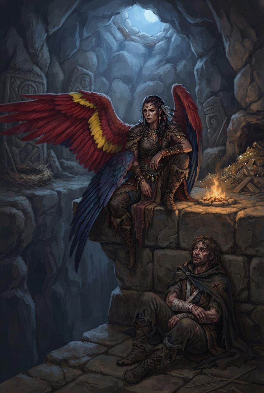 Exiled Harpy Breed Trapped Bandit