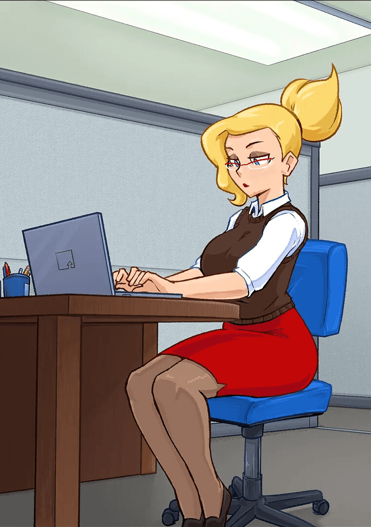 Office slut must keep her job