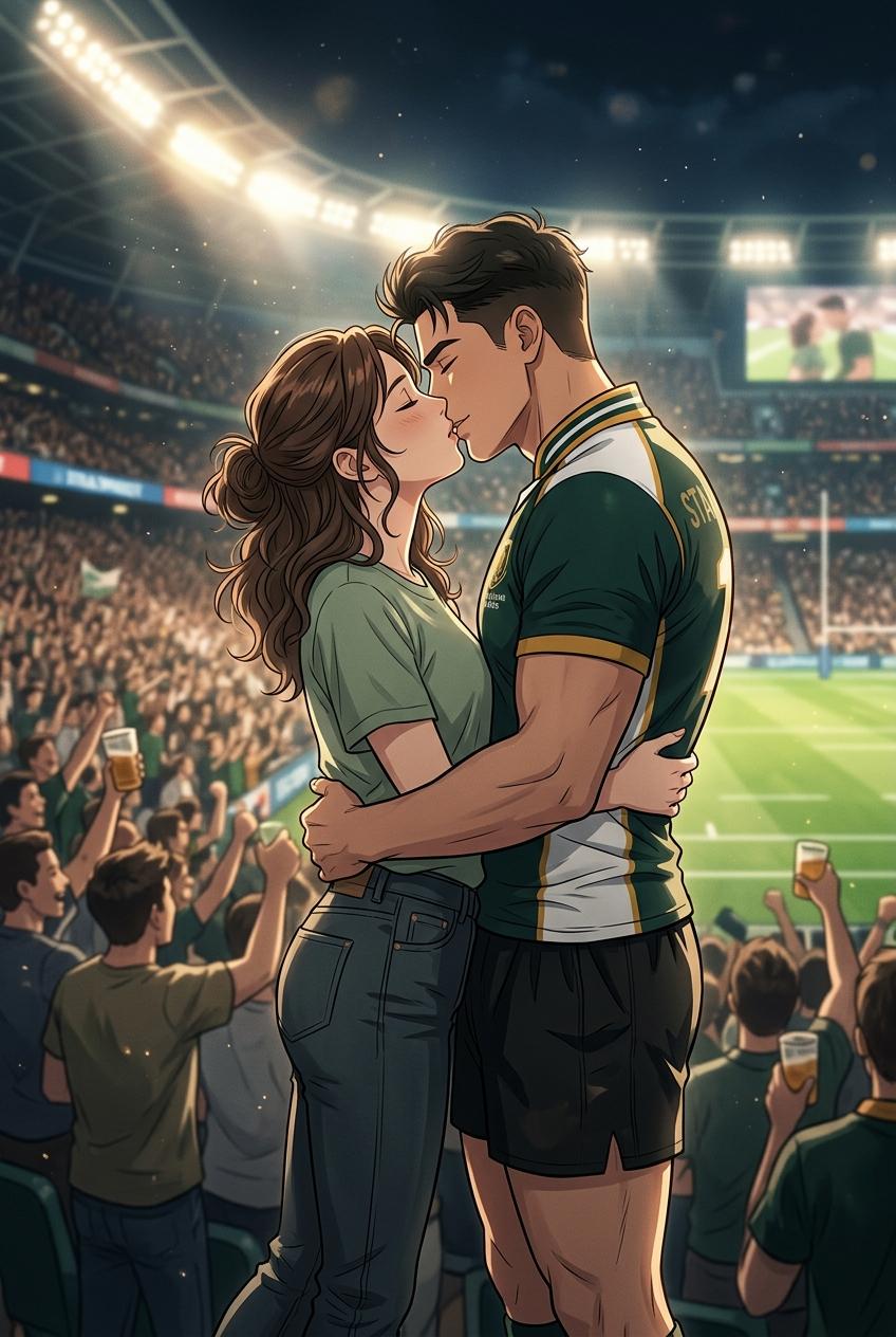 Cheated Girl's Pitch-Side Revenge Kiss
