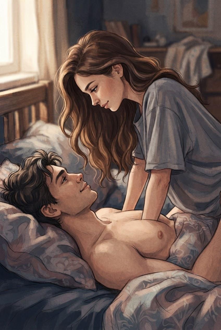 "Good morning" she whispered