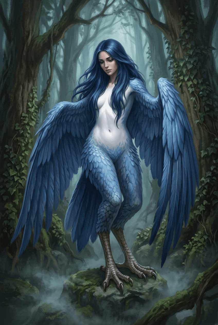 Hiker turned into horny harpy