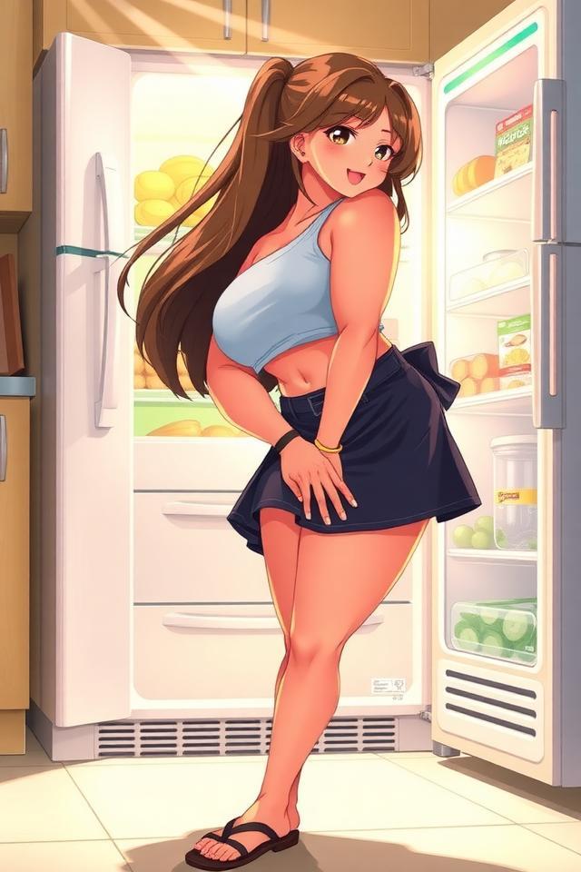 Gassy Kitchen Thrill with Voluptuous Anal Mess