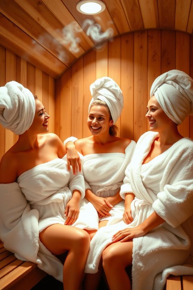 Sauna Seduction Three Willing Temptresses
