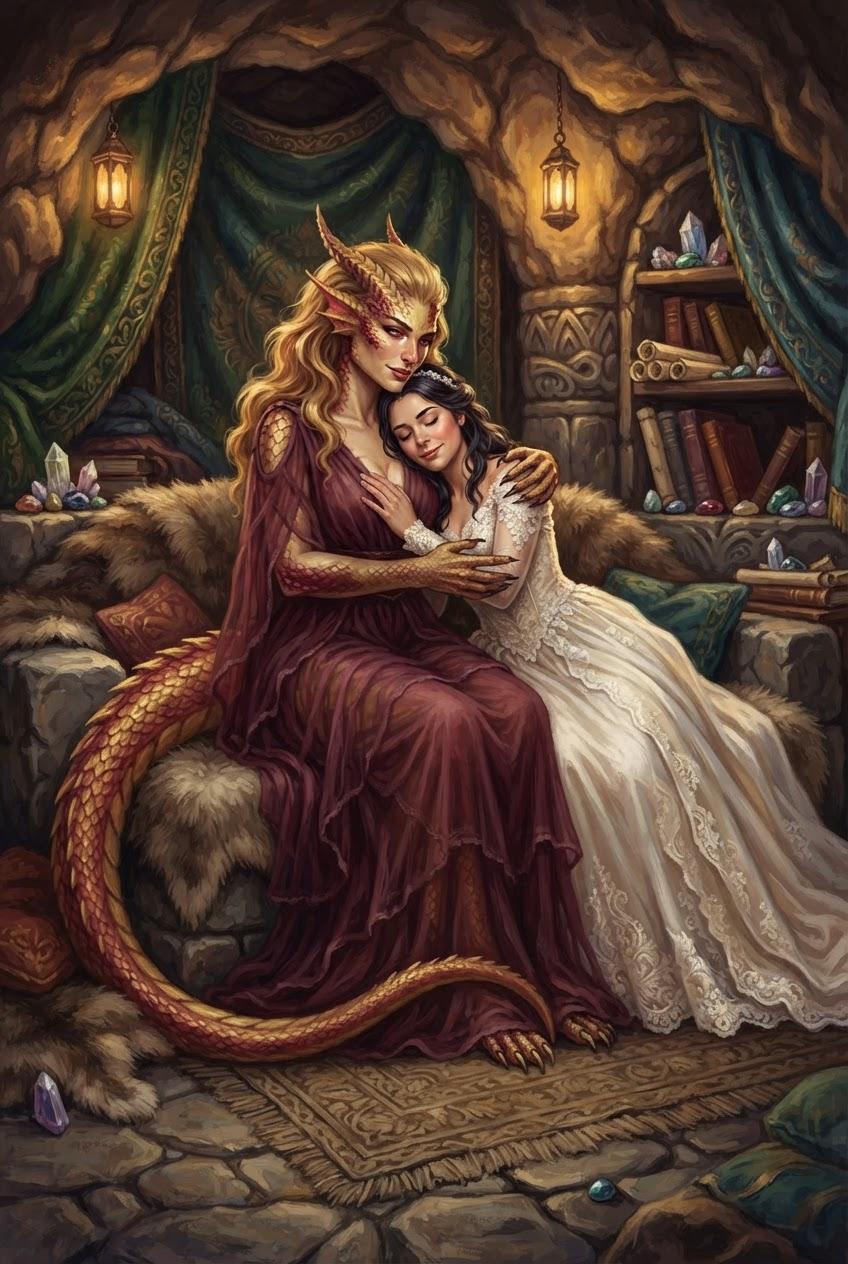 Dragon Queen rescues her human princess