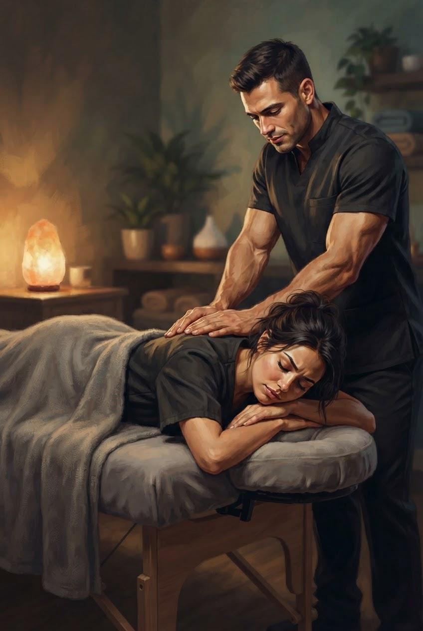 Shemale Seduces Masseur During Massage