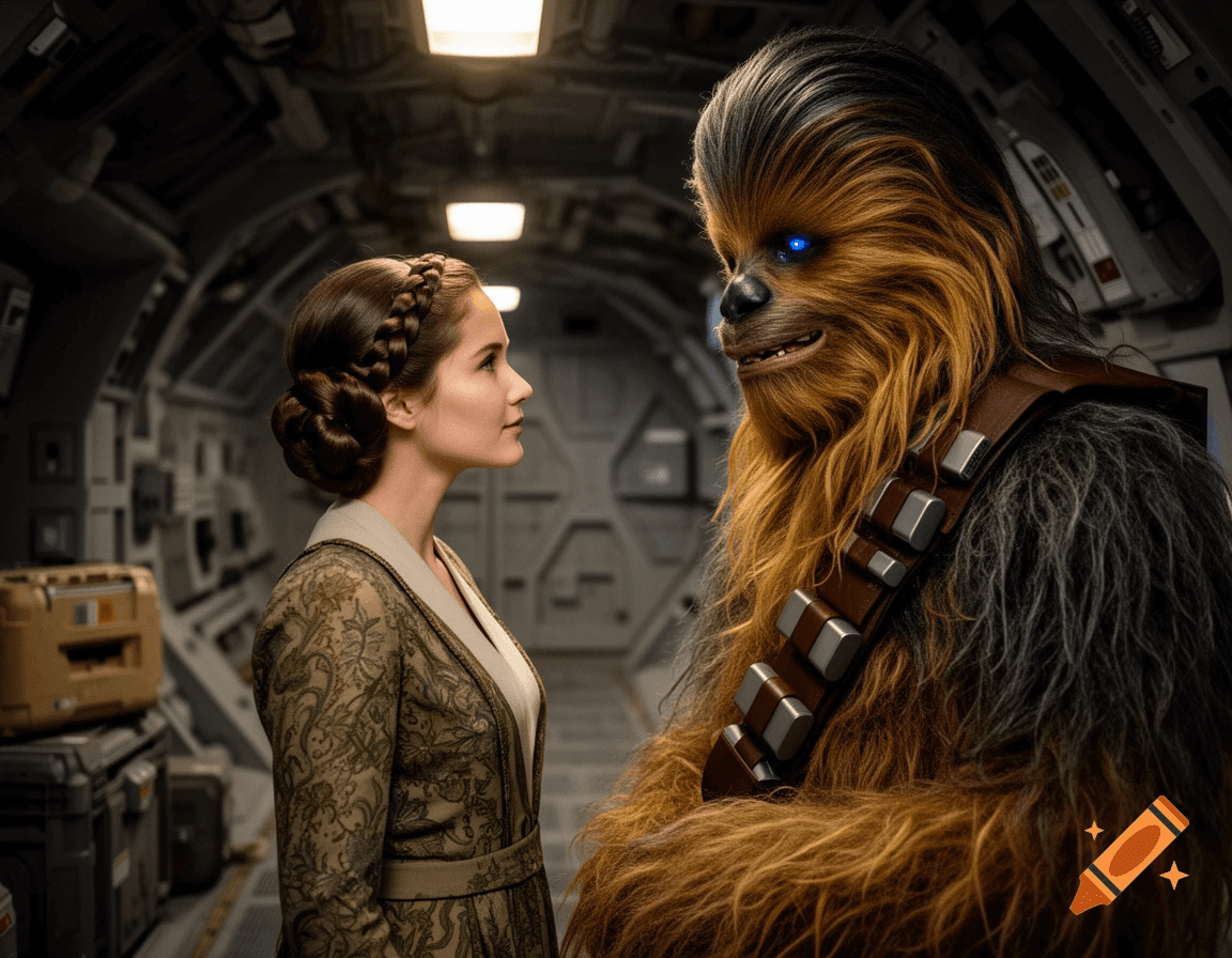 Leia Shared with Wookiee in Cargo Hold