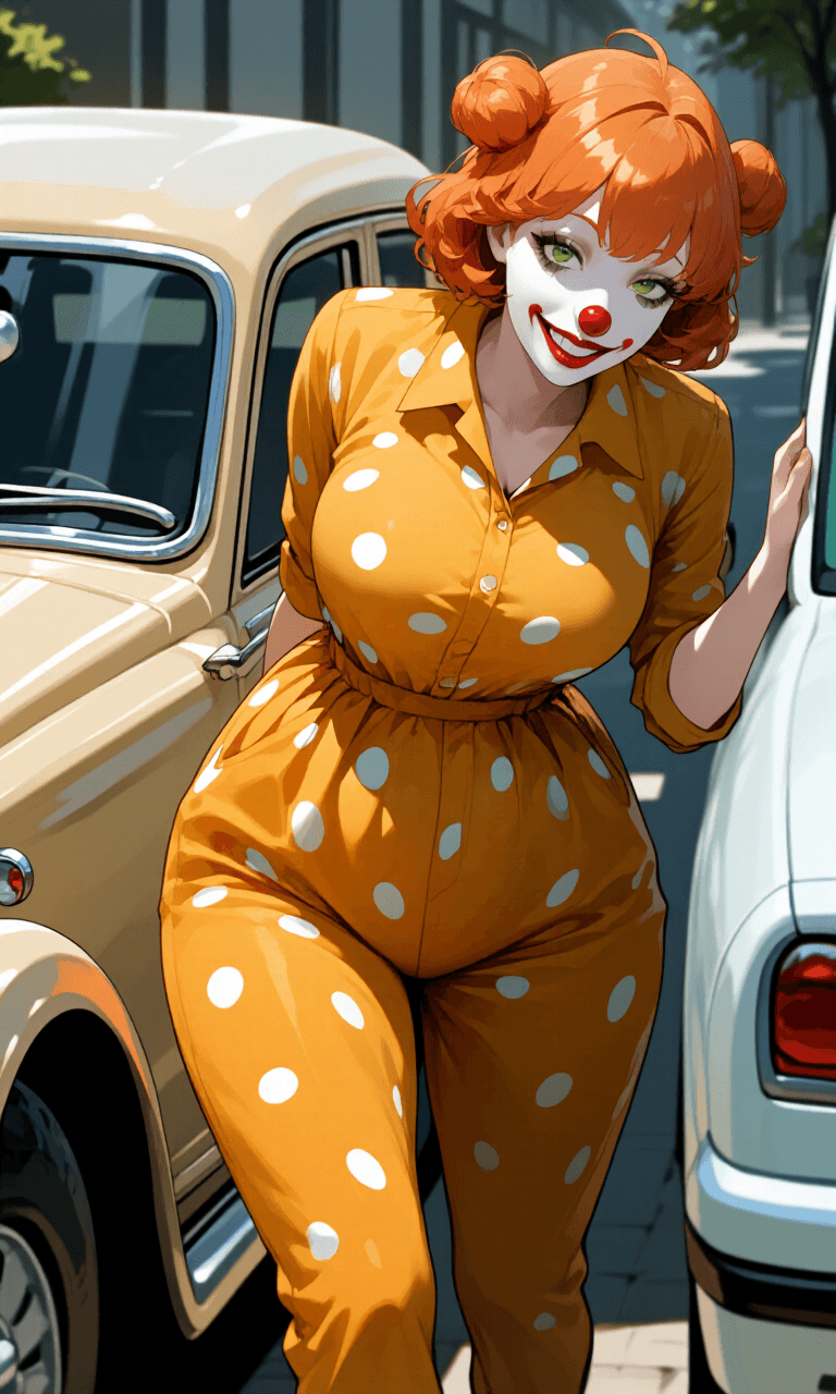 Clown Seduces Shy Coed